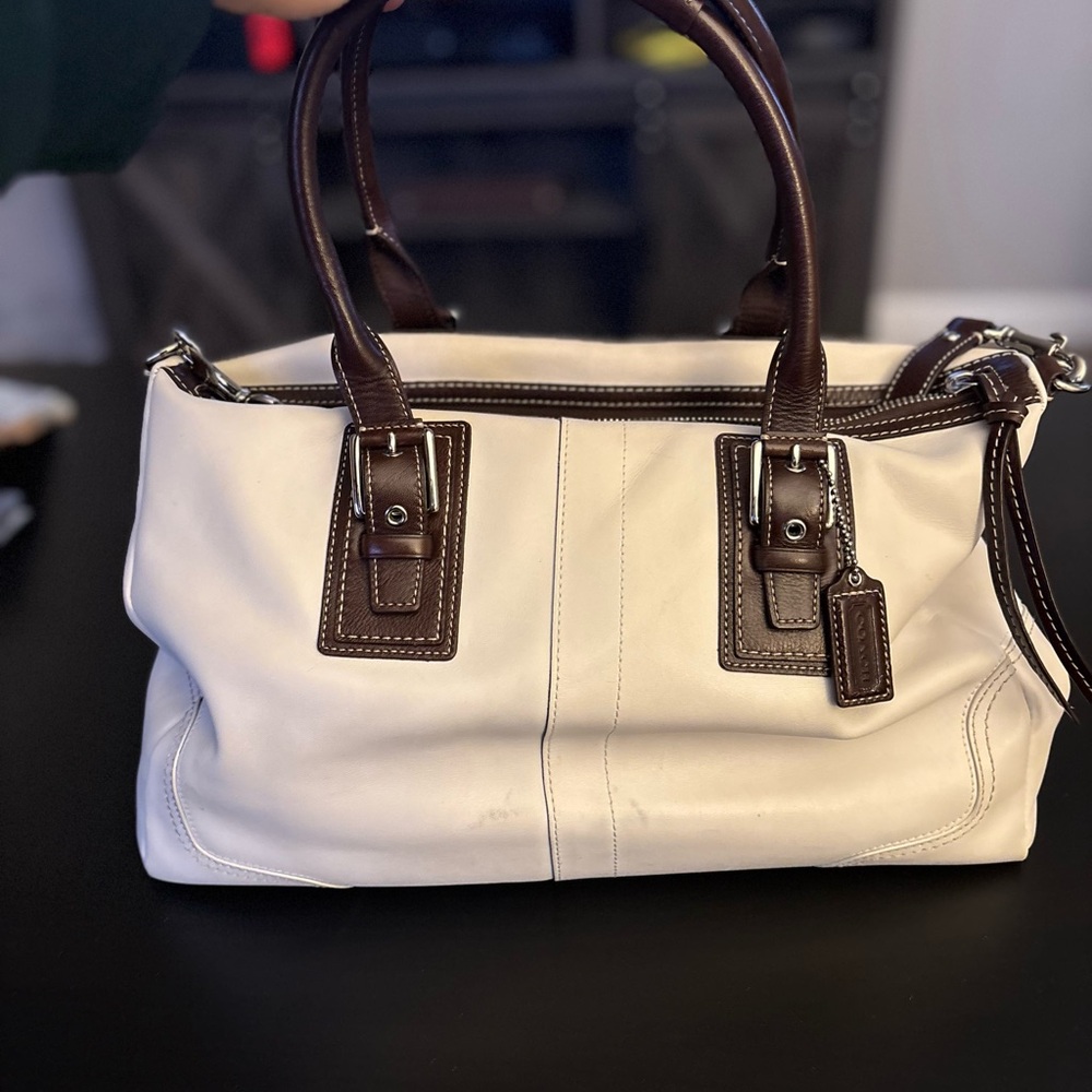 Coach Hamilton pebbled leather satchel